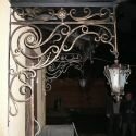 увеличить фото Кованый навес с фонарями